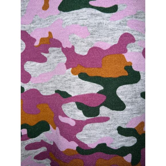 Cuddl Duds Large Cardigan Sweatshirt Purple Pink Gray Camo Thumb Holes Top QVC - Picture 3 of 14